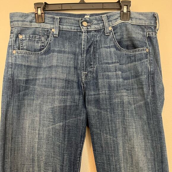 7 For All Mankind Standard Button Fly Straight Leg Jeans - Picture 2 of 11